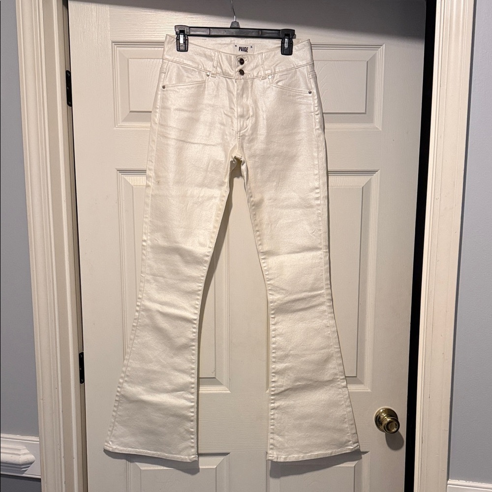 PAIGE Ivory Flare Jeans